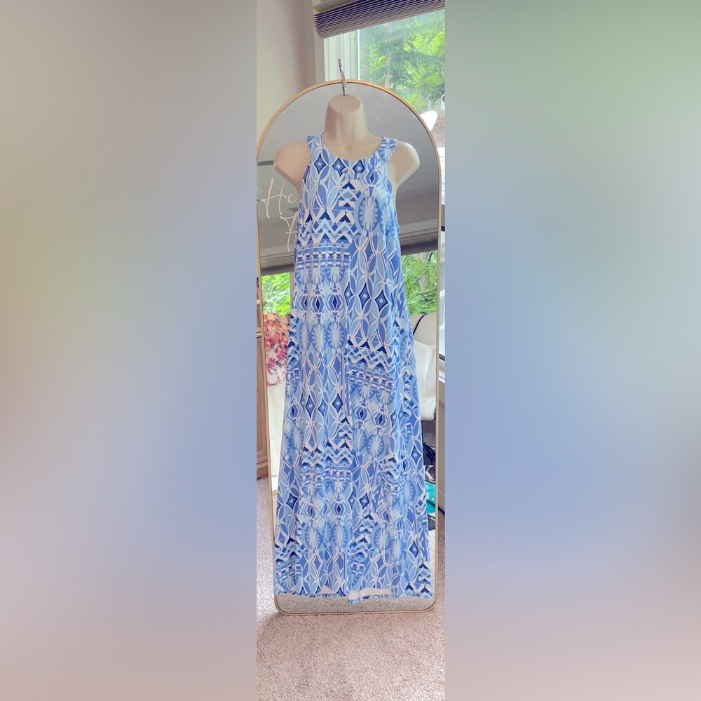 J McLaughlin Long Blue Tank Dress, Size M - Picture 2 of 6